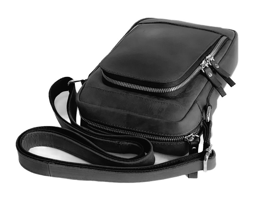 Сумка чоловіча шкіряна на плече SULLIVAN smvp162-1(28) чорна