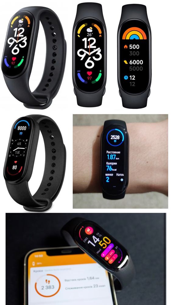 Фітнес браслет Xiaomi Mi Smart Band 7 Black (BHR6006EU) Смарт годинник