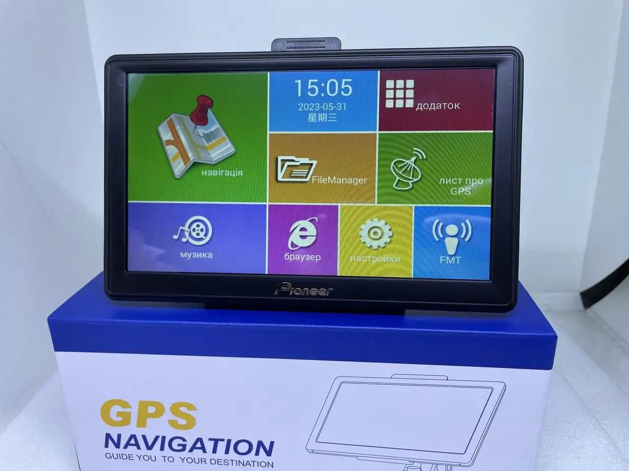 GPS навігатор Pioneer 7 дюймів. Європа + Україна 2025р! ADR
