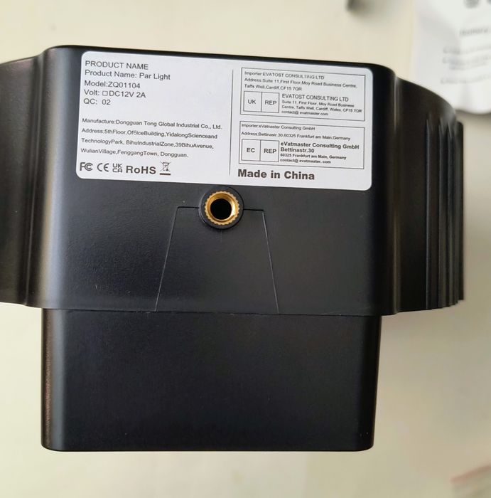 Sprzedam nową lampę PAR LED RGB 36x1W ZQ01104 z baterią i pilotem - id