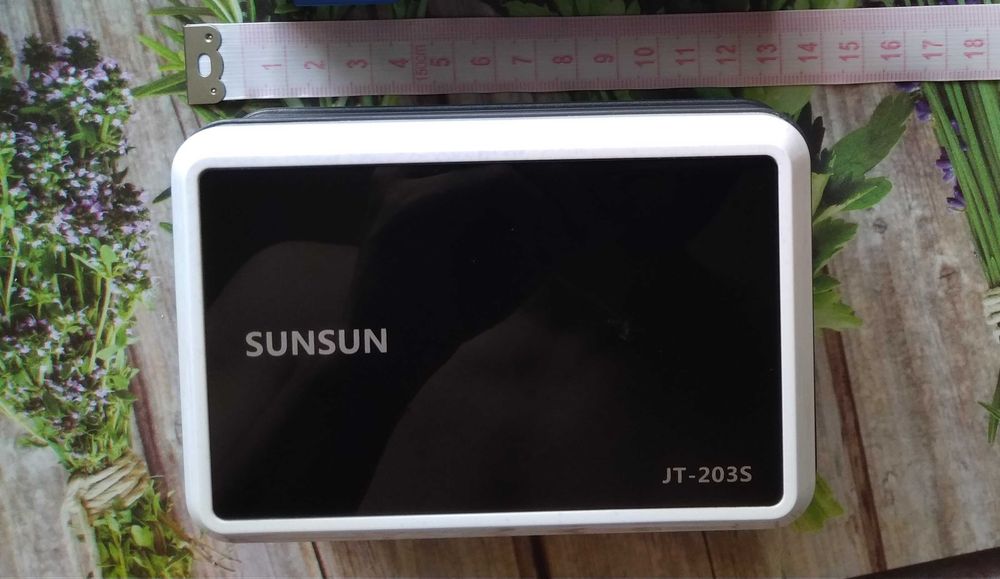 Компрессор для аквариума на аккумуляторе двухканальный Sunsun JT-203S