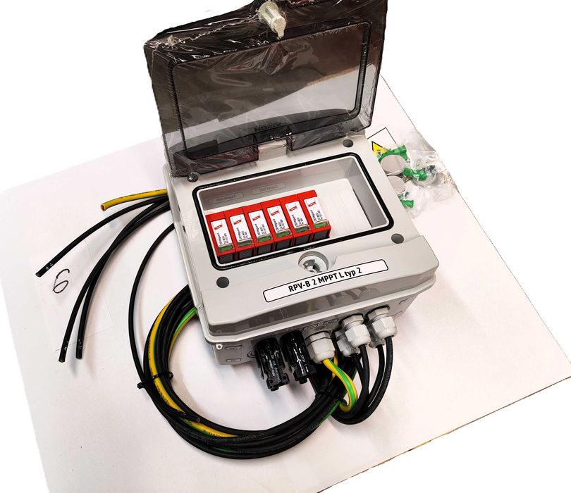 Rozdzielnica fotowoltaiczna DC 1000 V T2 DEHN – 2 stringi