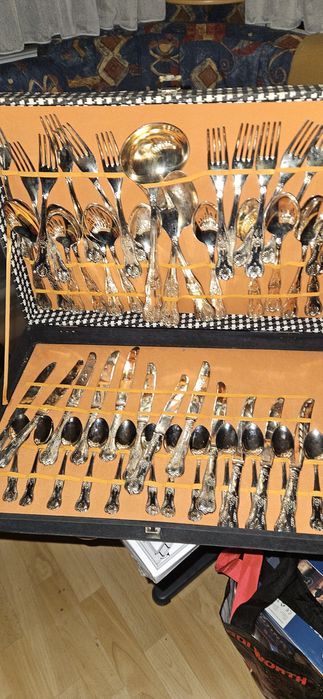 Sztućce obiadowe posrebrzane włoskie