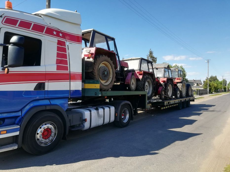 Transport kombajnów sieczakarni maszyn domków  tiefbett gabarytów