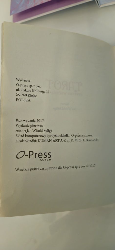 Zestaw książek tarota  Księga tarota i Tarot systemy wróżebne