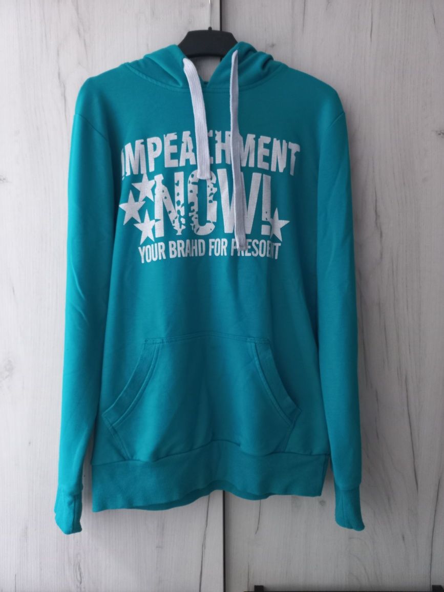 Turkusowa bluza z kapturem, rozm. M