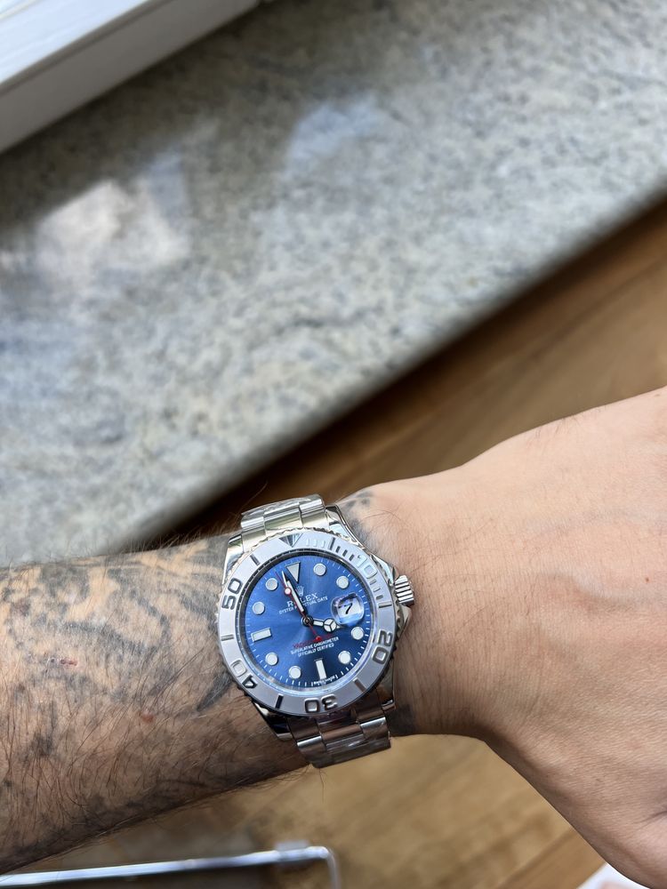 мужские наручные часы Rolex Yacht-Master steel blue