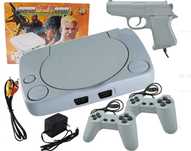 Gra telewizyjna retro KONSOLA pady pistolet + 16 wgranych gier szara
