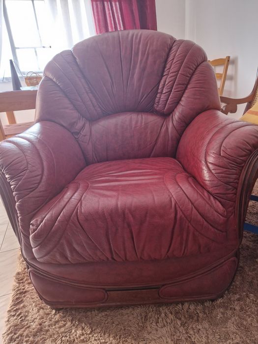 Sofás em pele genuína como novos