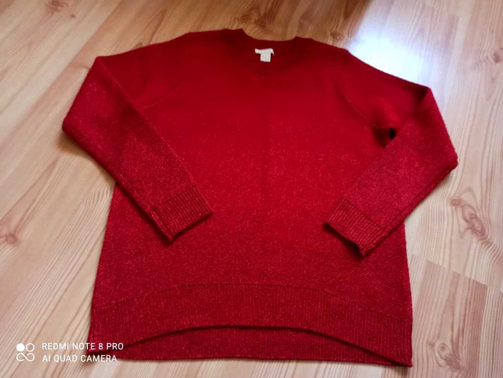 Błyszczący sweter damski H&M r. L