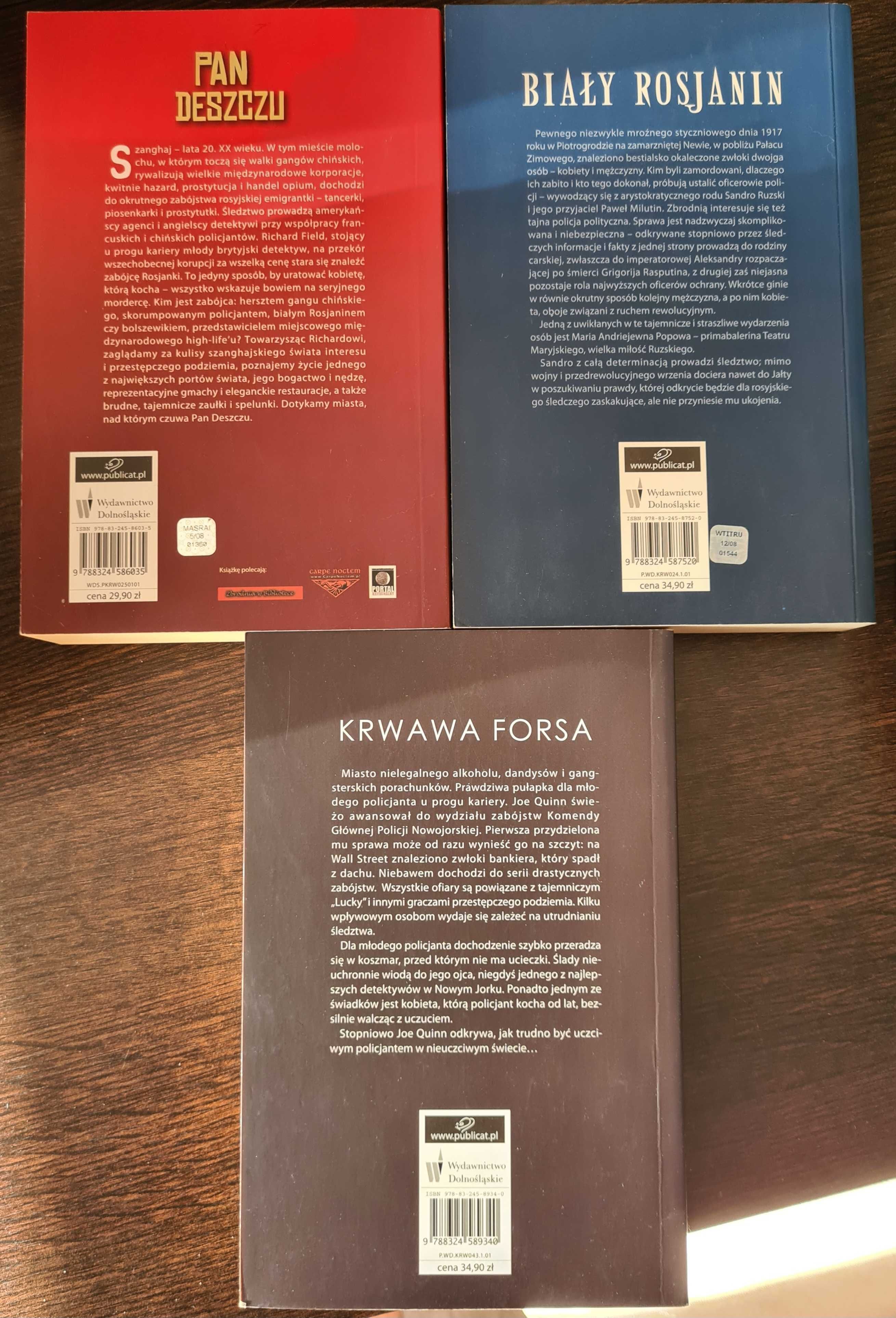 "Biały Rosjanin", "Pan Deszczu", "Krwawa Forsa" Tom Bradby