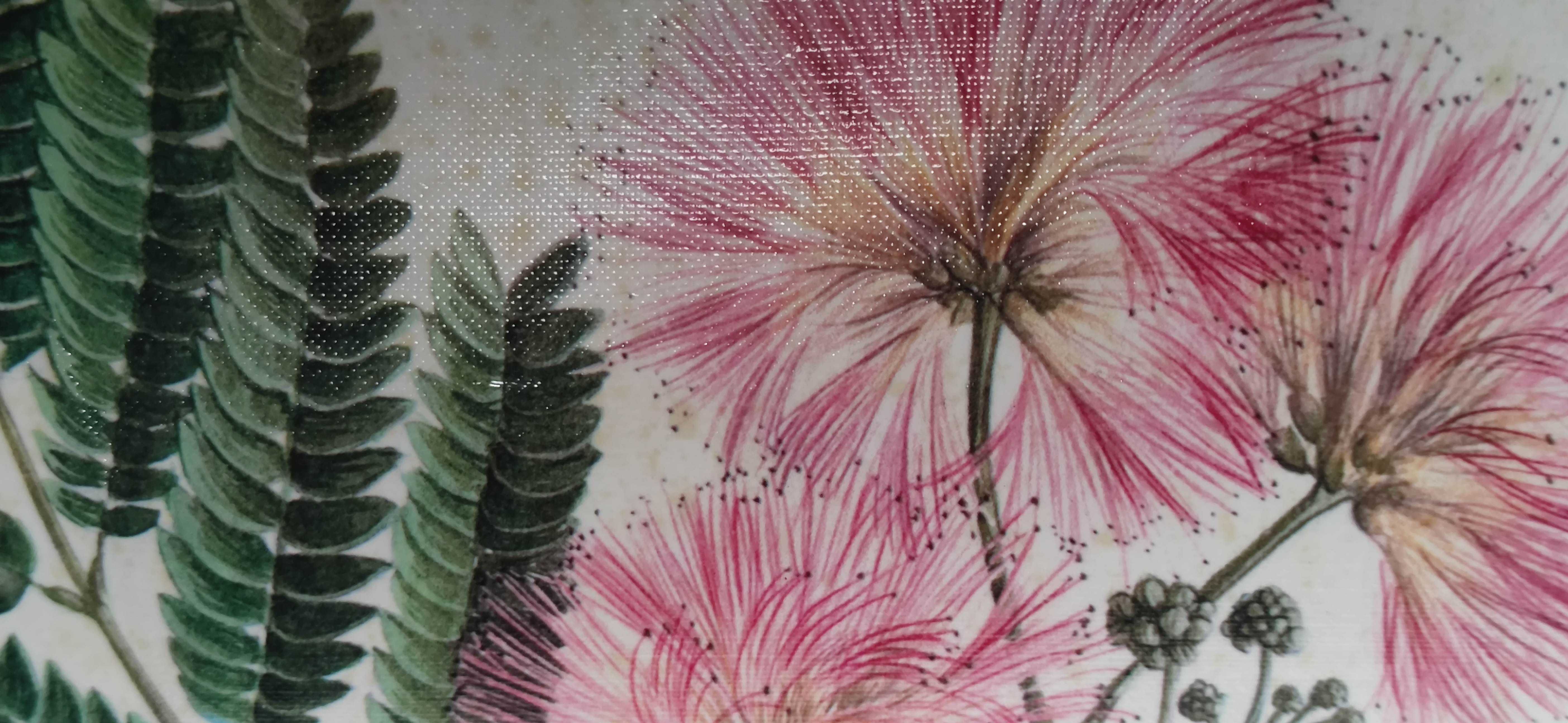 plakat  z nadaną fakturą -   kwiaty 60cm x 80cm