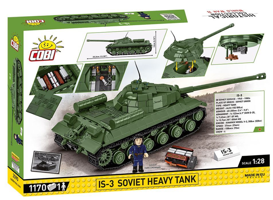 Klocki Cobi 2590 Czołg Is-3 Soviet Heavy Tank Hc Ww2 1170 El.
