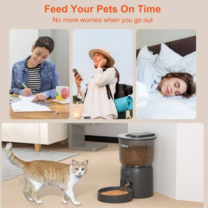Balimo Automatic Pet Feeder 2.4G WiFi 3L - New