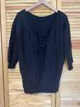 Bluza czarna odkryte sznurowane plecy Insomnia XS/S