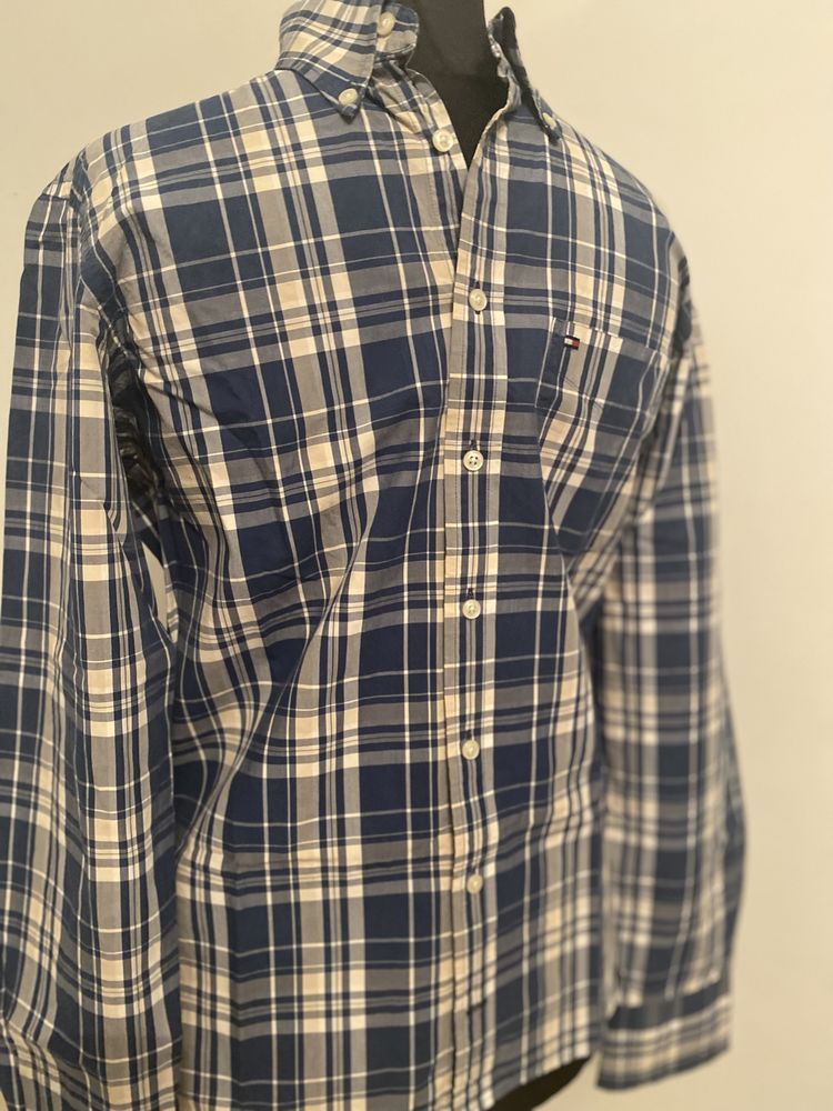 Tommy Hilfiger męska koszula w kratkę r. S jak nowa