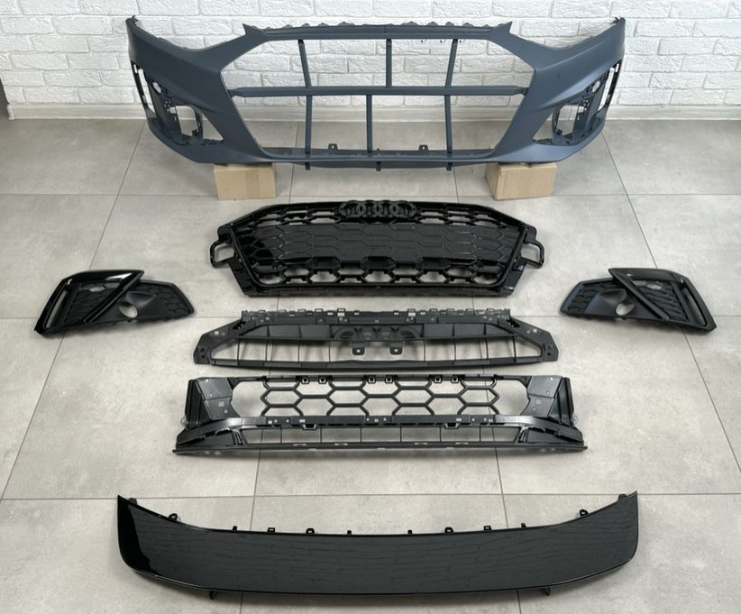 Бампер передний Audi A4 B9 2020 + в сборе S-Line новый ауди а4б9 грунт