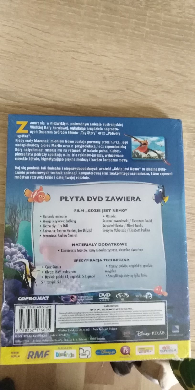 Gdzie jest Nemo płyta dvd z ksiązka