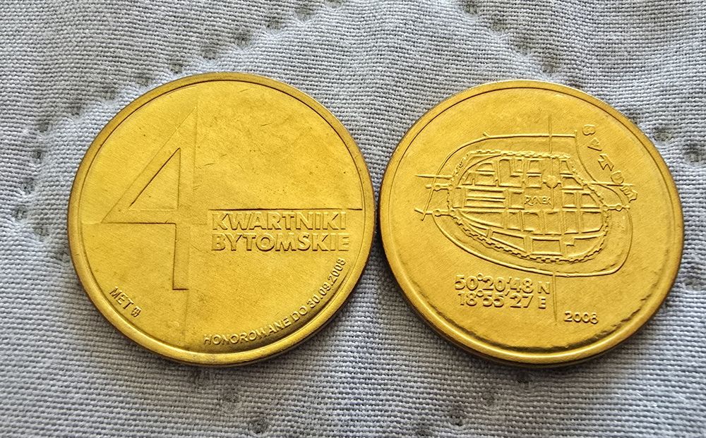 4 Kwietniki Bytomskie 2008 Bytom mapa, dukat lokalny menniczy
