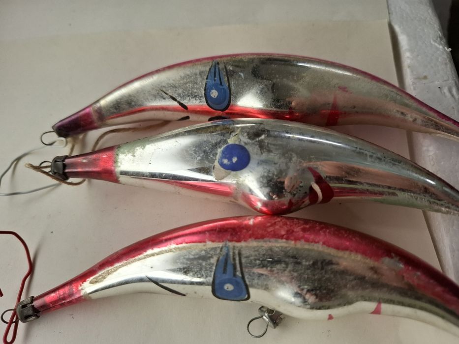 Bombki świąteczne księżyc 3 szt prl