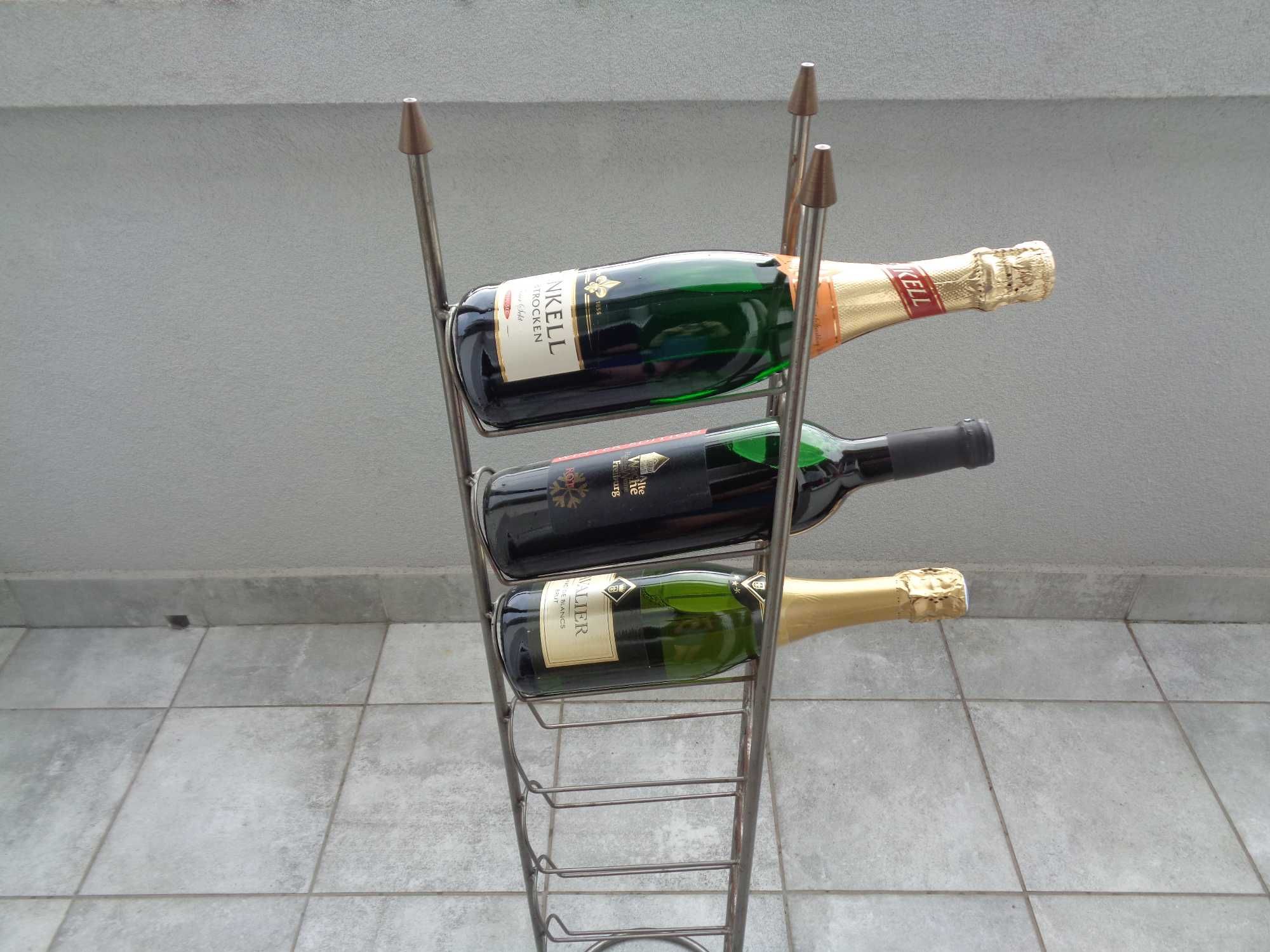 Metalowy stojak na wino - na 8 butelek - wys. 103 cm