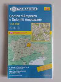 Mapa Dolomity / masywy górskie rejonu Cortina d'Ampezzo