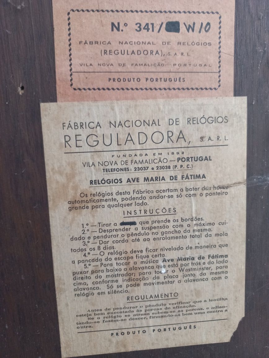 Relógio de parede Reguladora