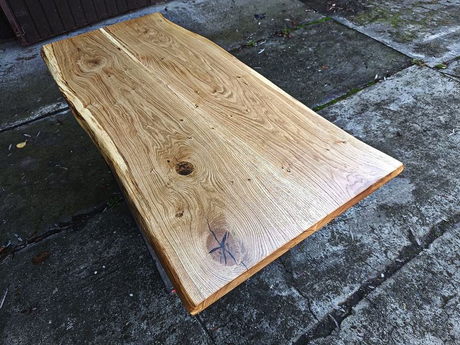 Blat dębowy na biurko 150x63 Live Edge 8