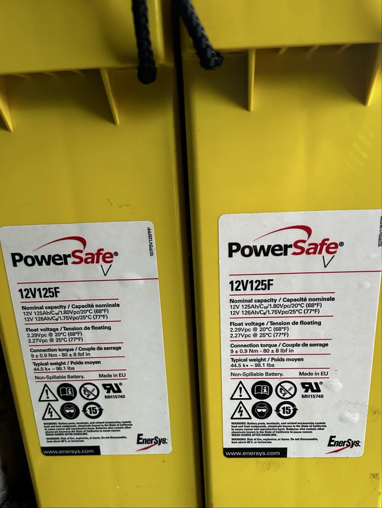 AGM акумулятори  PowerSafe 12 V, 125 Аh 4 шт