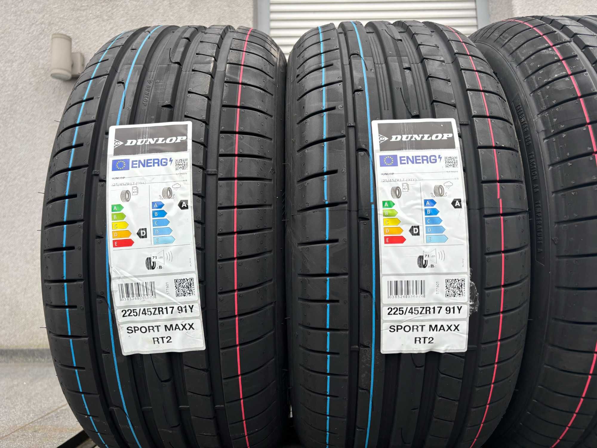 4szt letnie 225/45R17 Dunlop 91Y prod. 2024 rok! D,A,71db 5lat gwaranc