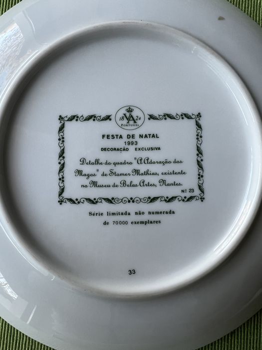 2 pratos decorativos edição limitada