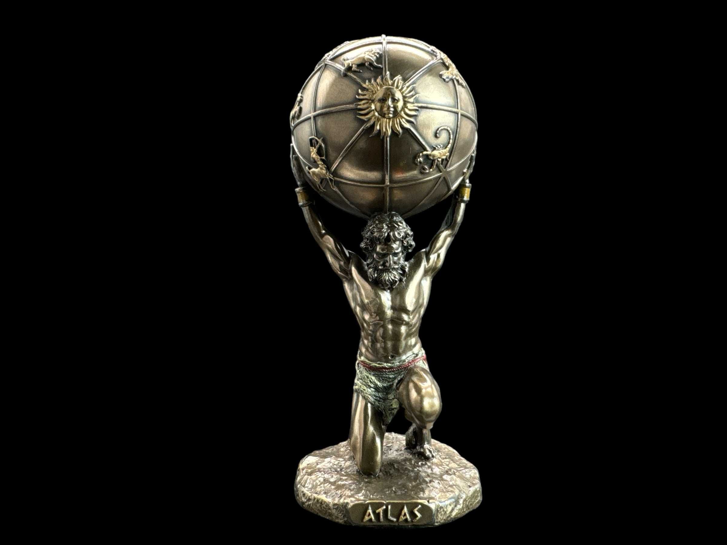 Figurka Rzeźba Grecki TYTAN Atlas TRZYMAJĄCY ZIEMIĘ Veronese WU78109A4