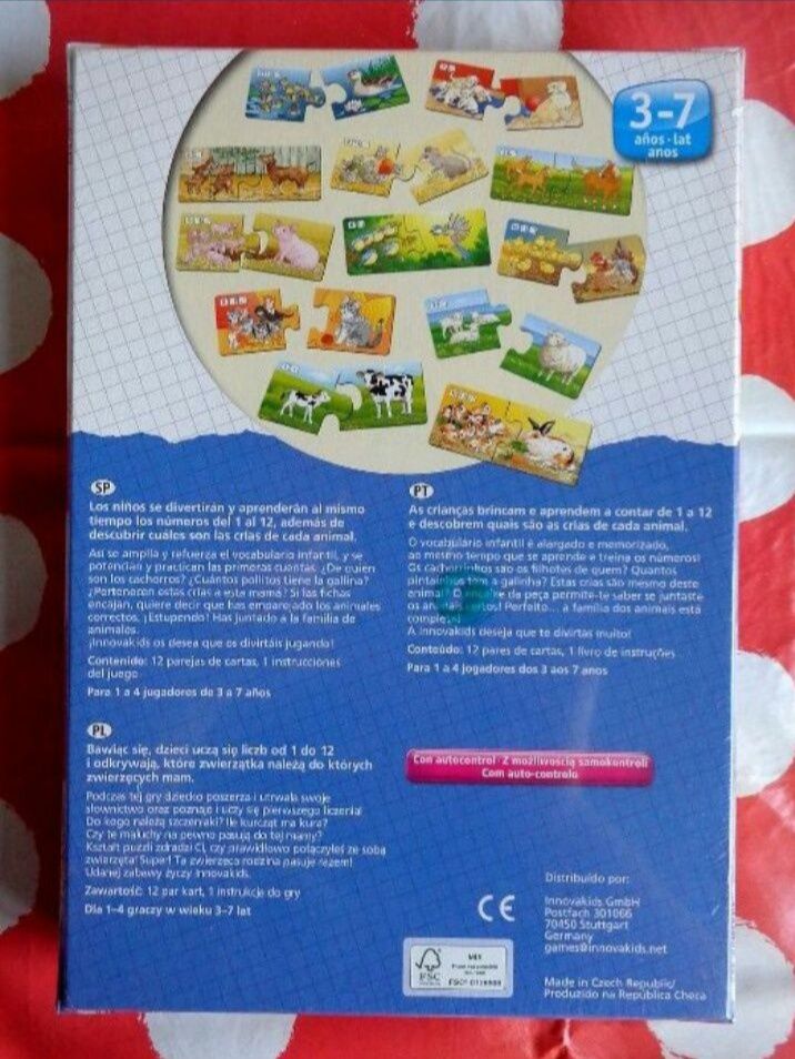 NOWE puzzle układanka nauka liczenia zwierzęta aldi folia