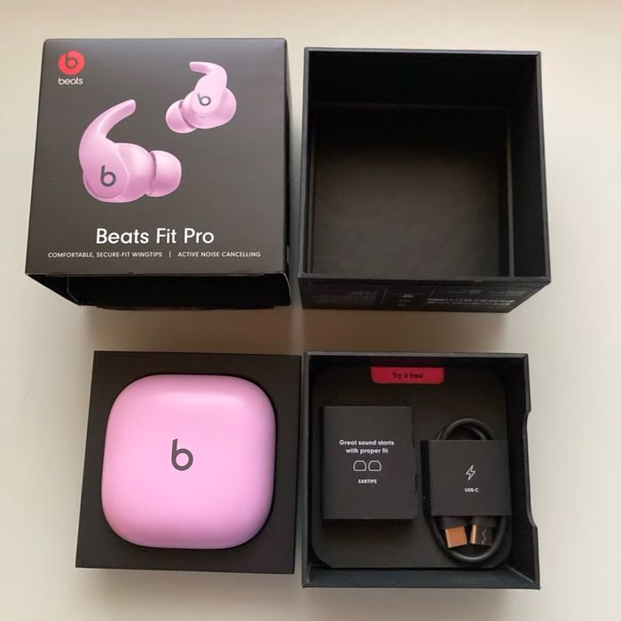 Beats Fit Pro Purple, ANC jak nowe