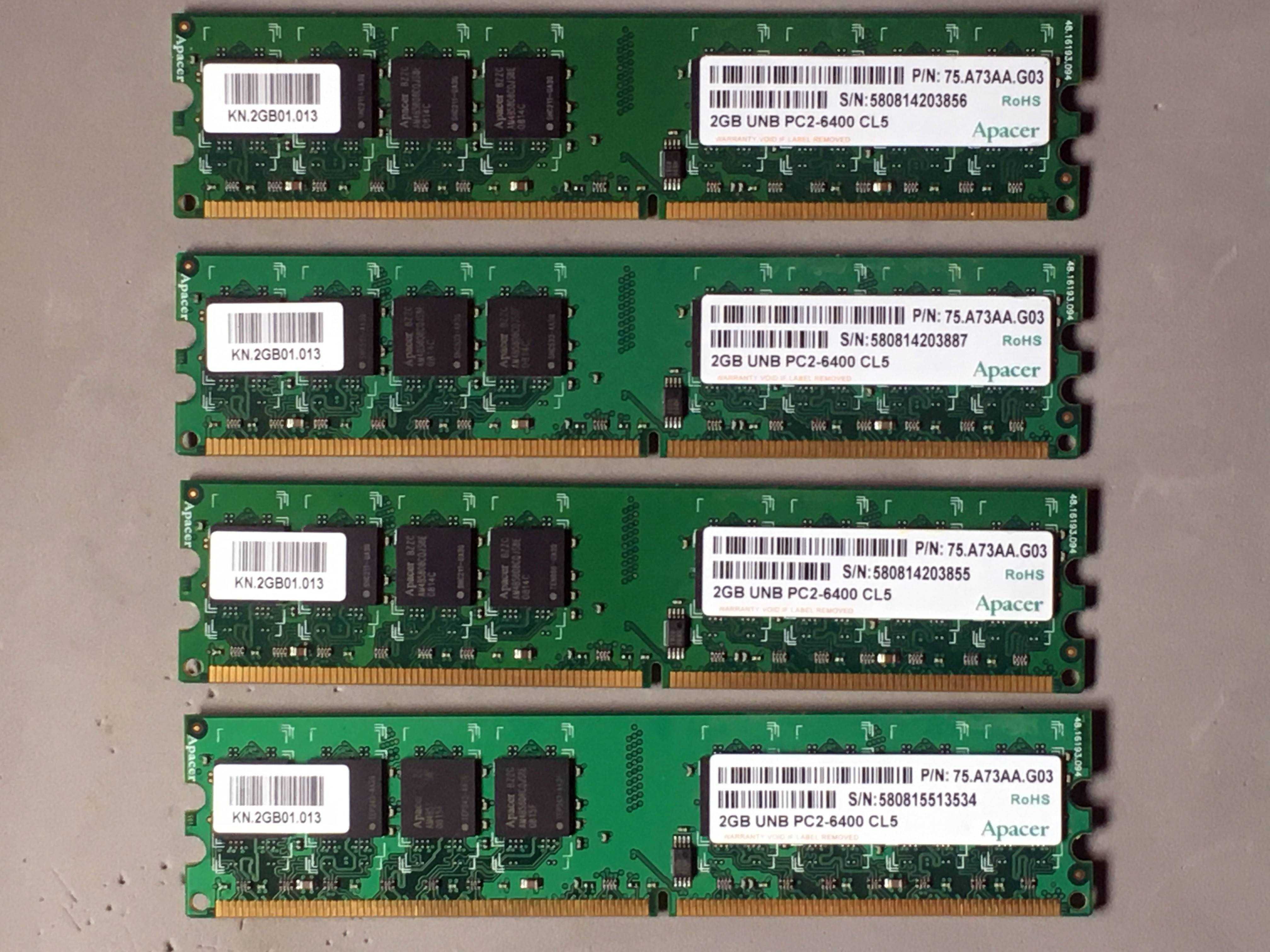 DDR2  DIMM - KITs ACER, ASUS, Lenovo e módulos Kingston