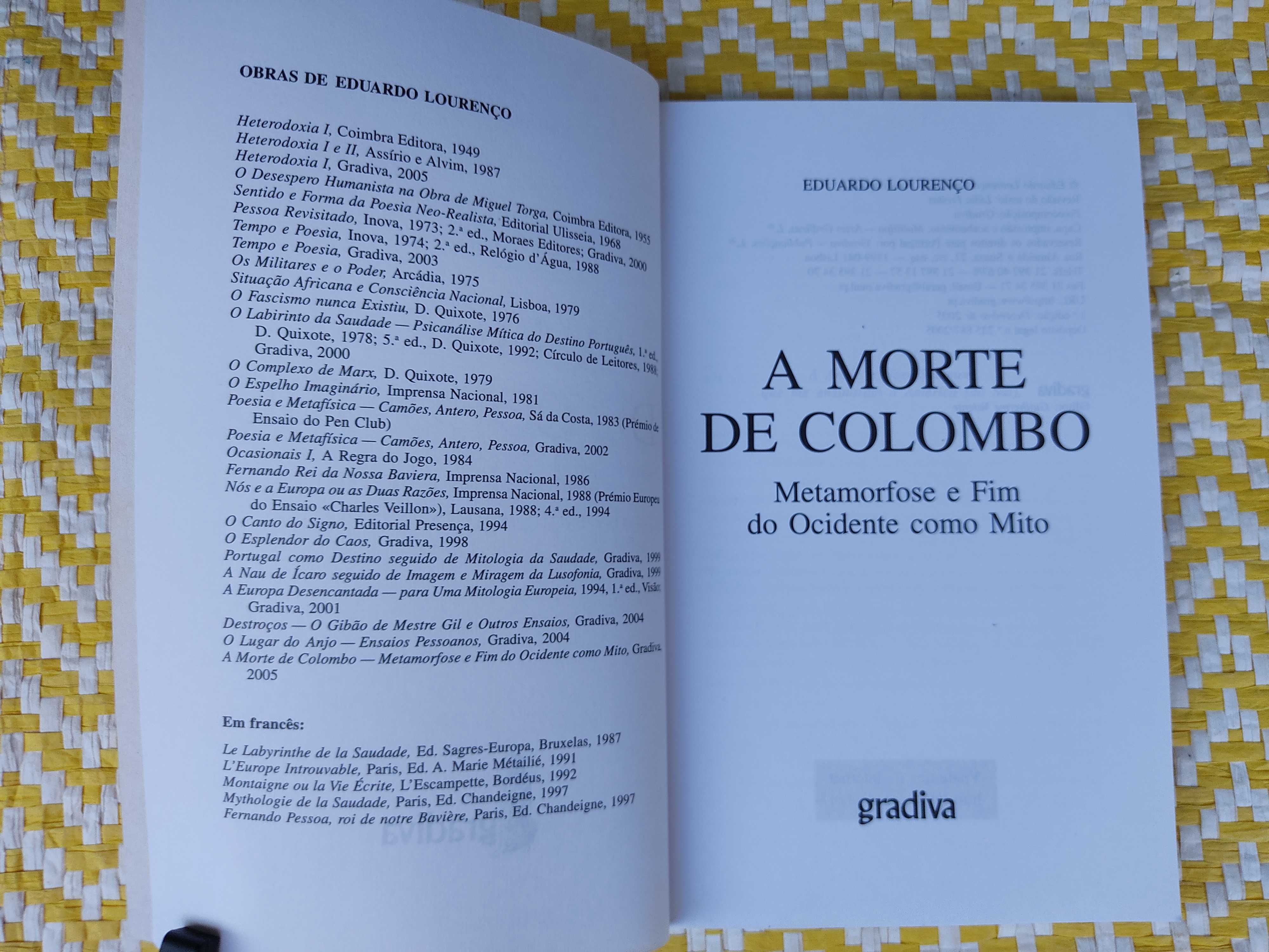 A MORTE DE COLOMBO -Eduardo Lourenço