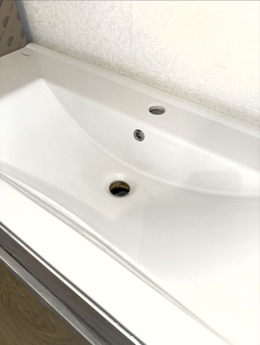 Тумба з умивальником Palermo-100-U біла . Раковина 1метр