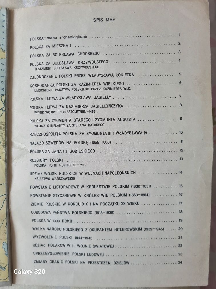 Atlas historyczny dla klasy IV z PRL-u, Nasza Ojczyzna