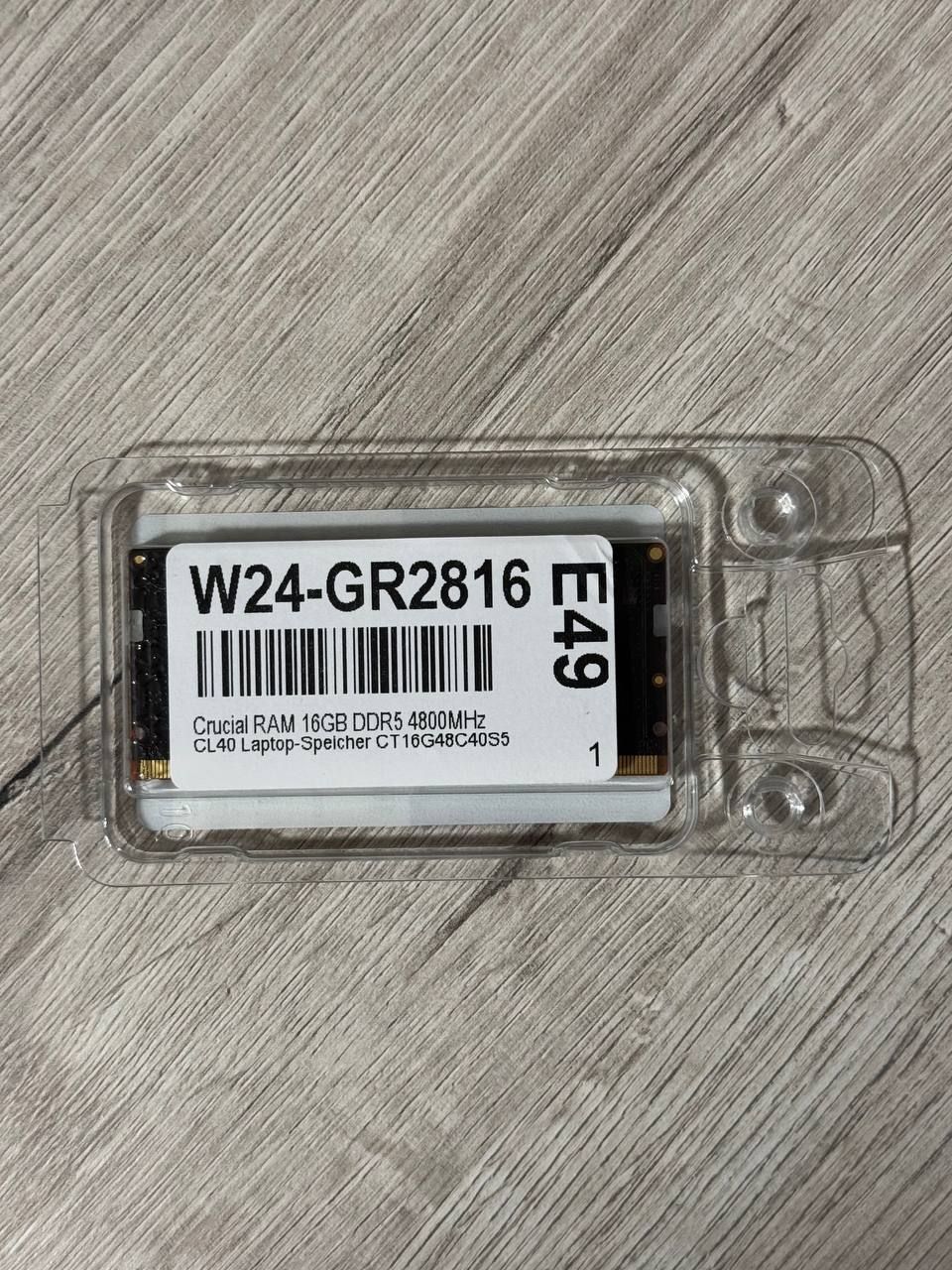 Оперативна памʼять Crucial DDR5 SODIMM 16GB 4800 MHz CL40