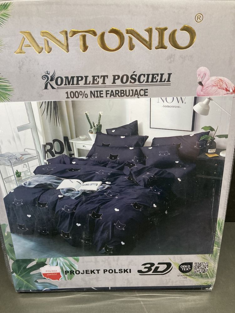 Komplet pościeli 160x200 Antonio Aml-1546 koty