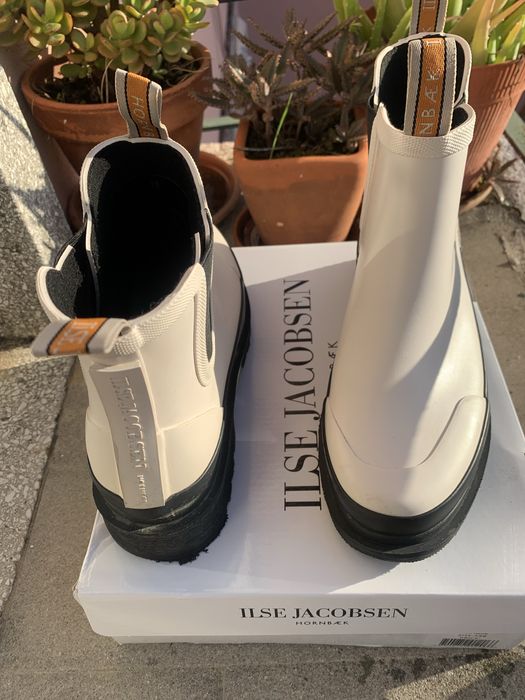 Botas Ilse Jacobsen Hornbæk 38 Chelsea Rain Milk Creme