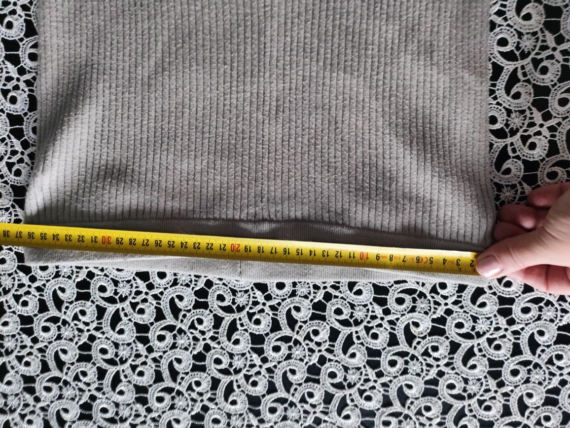 Cieplejsze prążkowane legginsy l