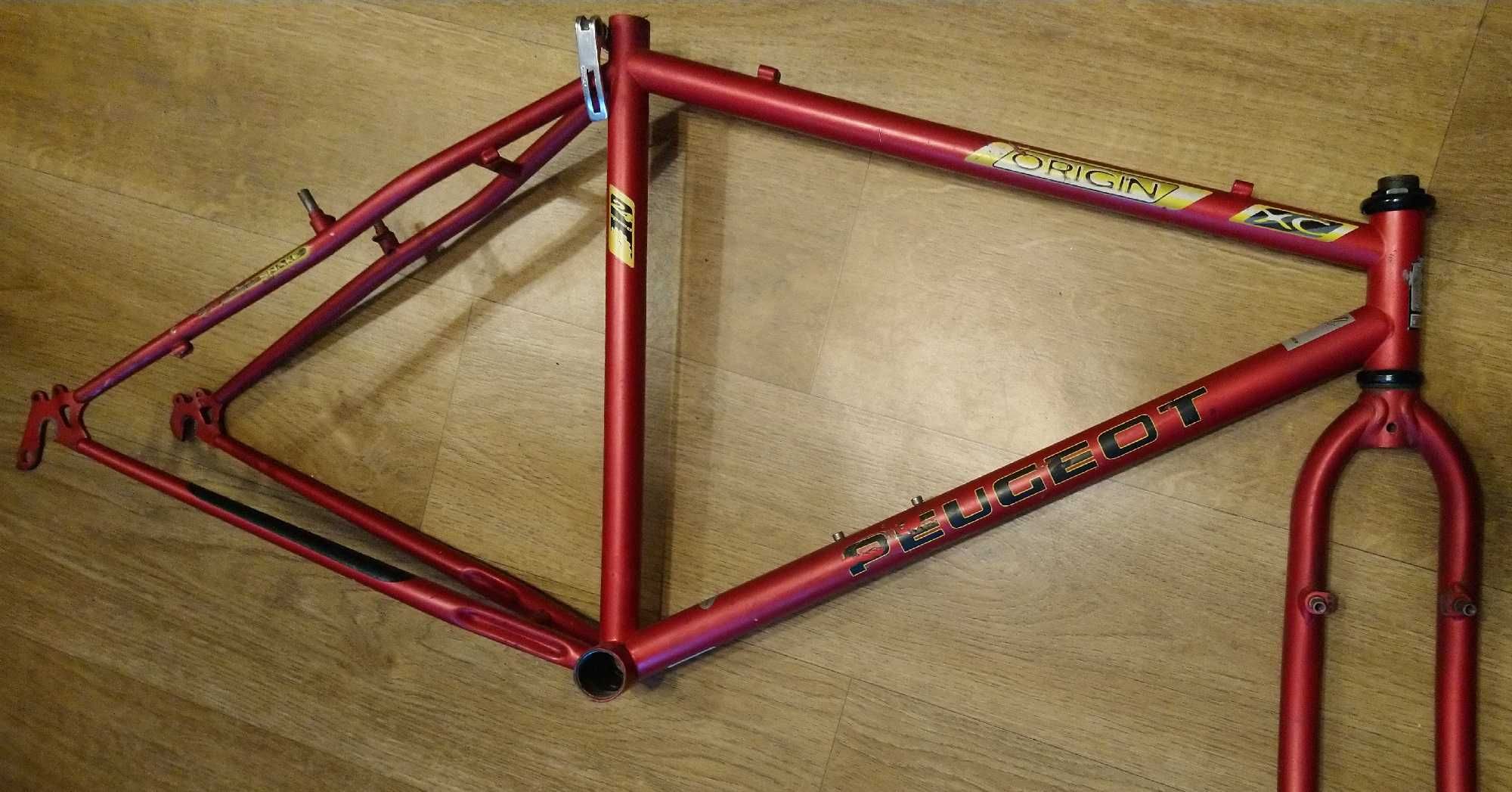 Peugeot Origin 31 XC frameset rama 18" widelec sztyca 97r retro MTB