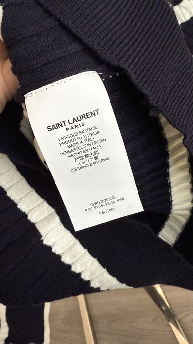 Кофта поло ysl с длинным рукавом