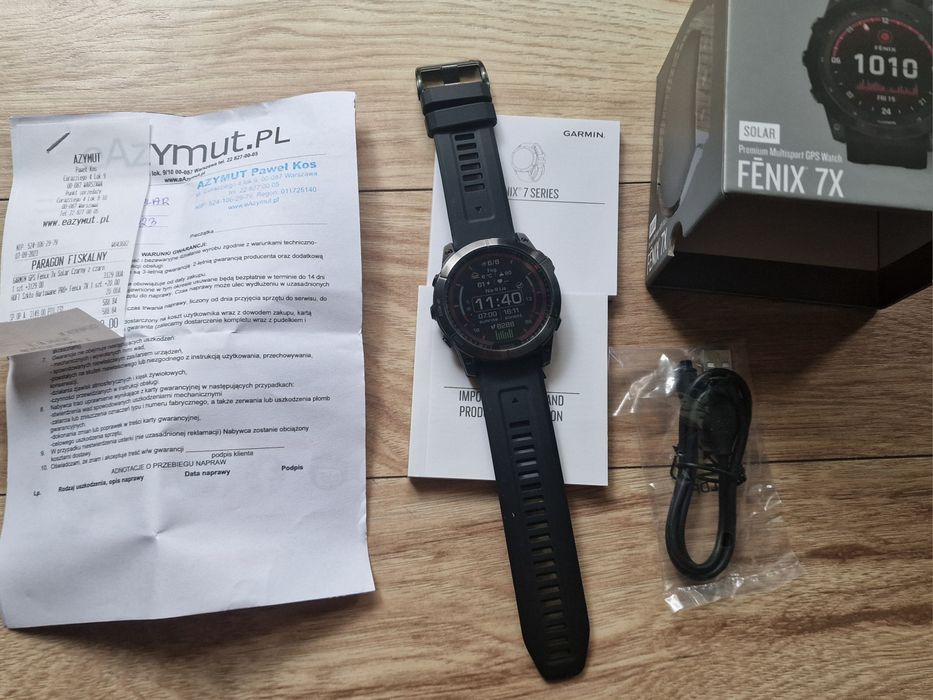 Garmin Fenix 7x Solar Gwarancja