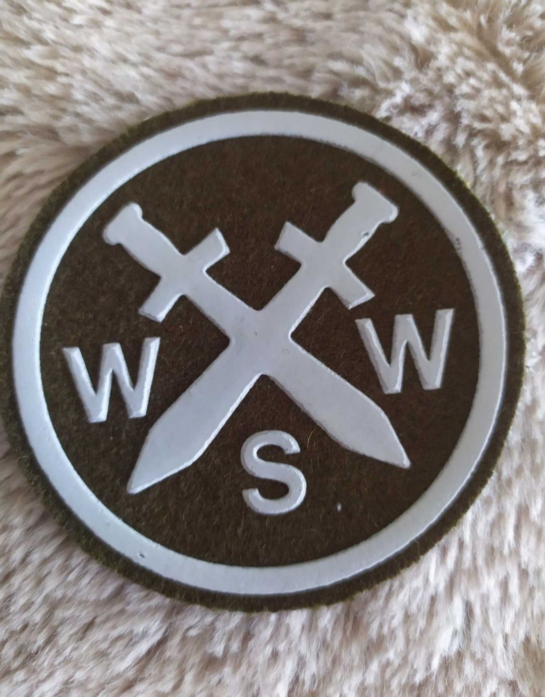 Naszywka wojskowa służba wewnętrzna okrągła WSW 1986