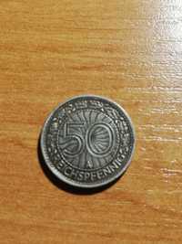 Niemcy - moneta - 50 Reichspfennig 1928r NIKIEL