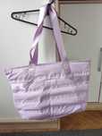 Fioletowa torba shopper miękka pikowana