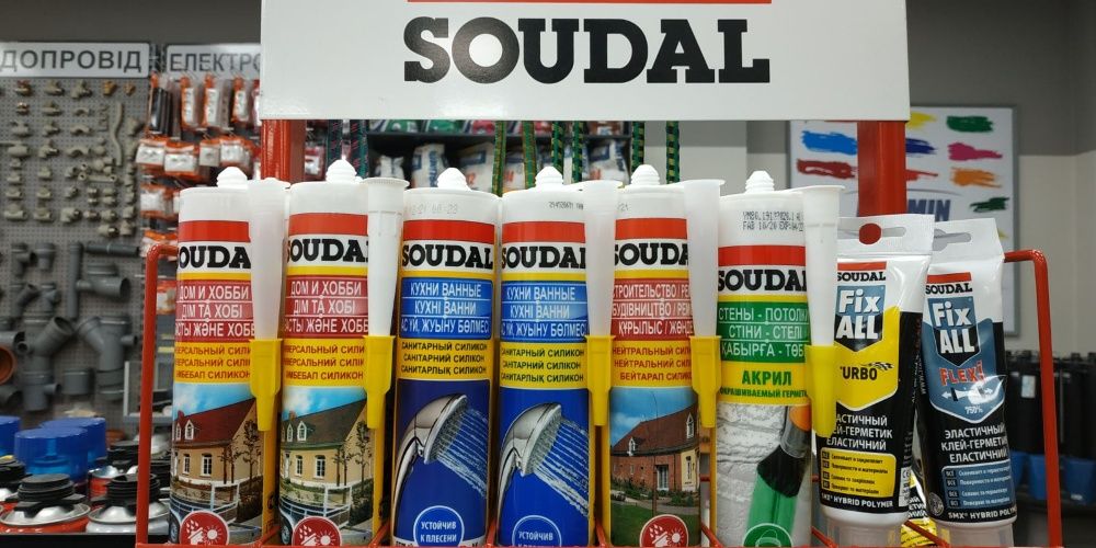 Герметик акрил. силікон. універсальний чорний Soudal 280мл