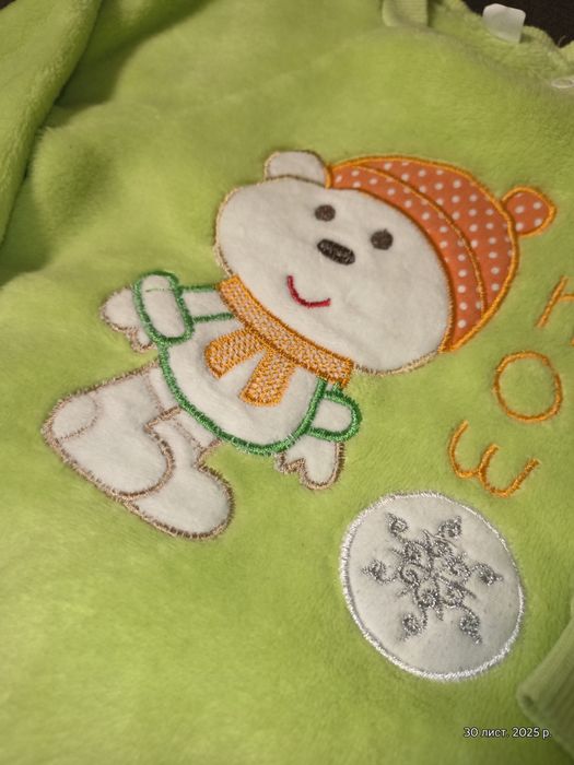 Тепла піжамка. Велсофт. 9-12міс